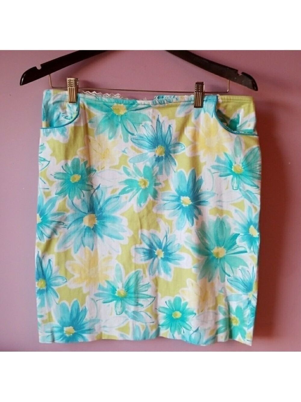 Pierre Cardin Petite Pastel Floral Skirt Size 12 P